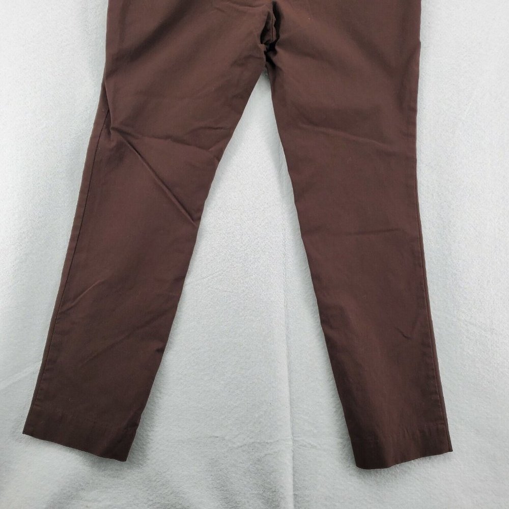 WORTHINGTON INDUSTRIES Pants Women's Canvas Slim Chino Stretch Brown 8 - Picture 10 of 12